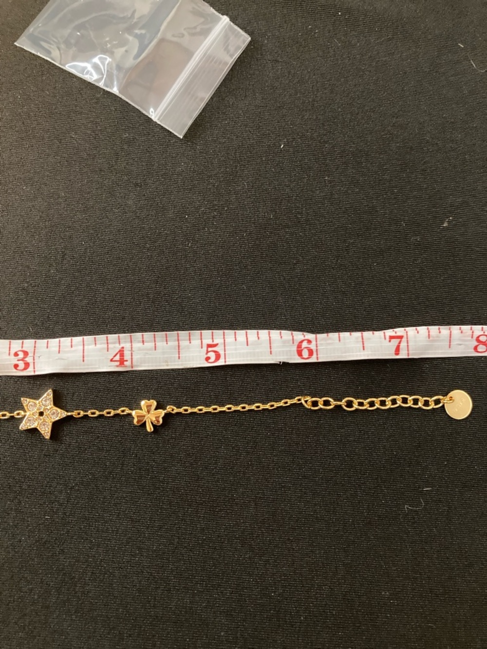 Dior Gold Tone Bracelet with Crystal Star & Clover Charms - Picture 3 of 4
